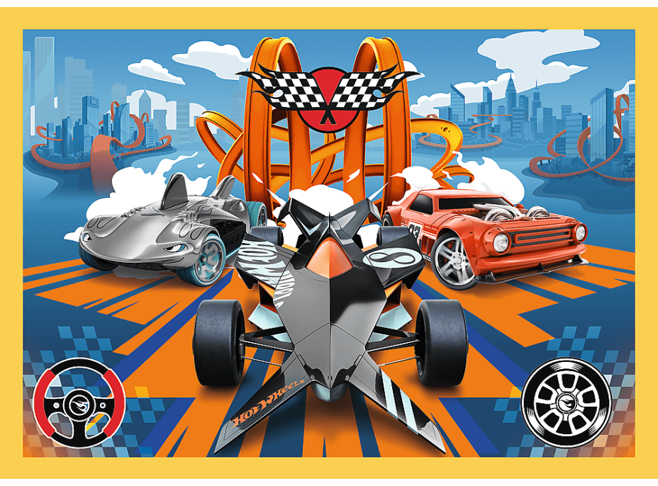 TREFL Puzzle Autíčka Hot Wheels 4v1 (35,48,54,70 dielikov)