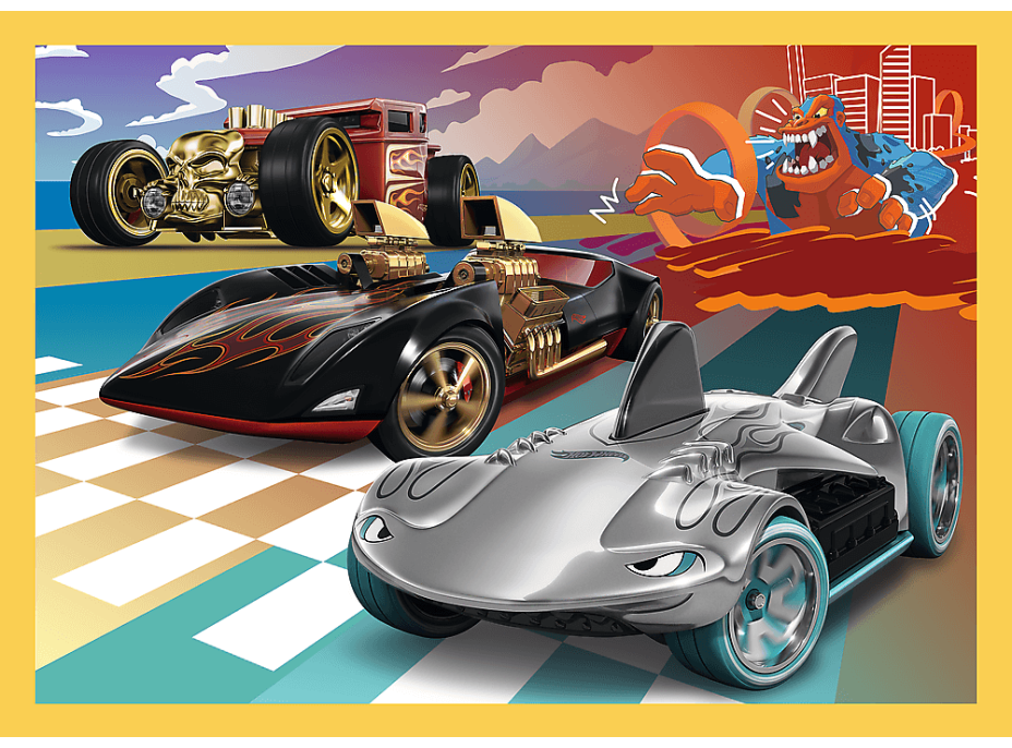 TREFL Puzzle Autíčka Hot Wheels 4v1 (35,48,54,70 dielikov)