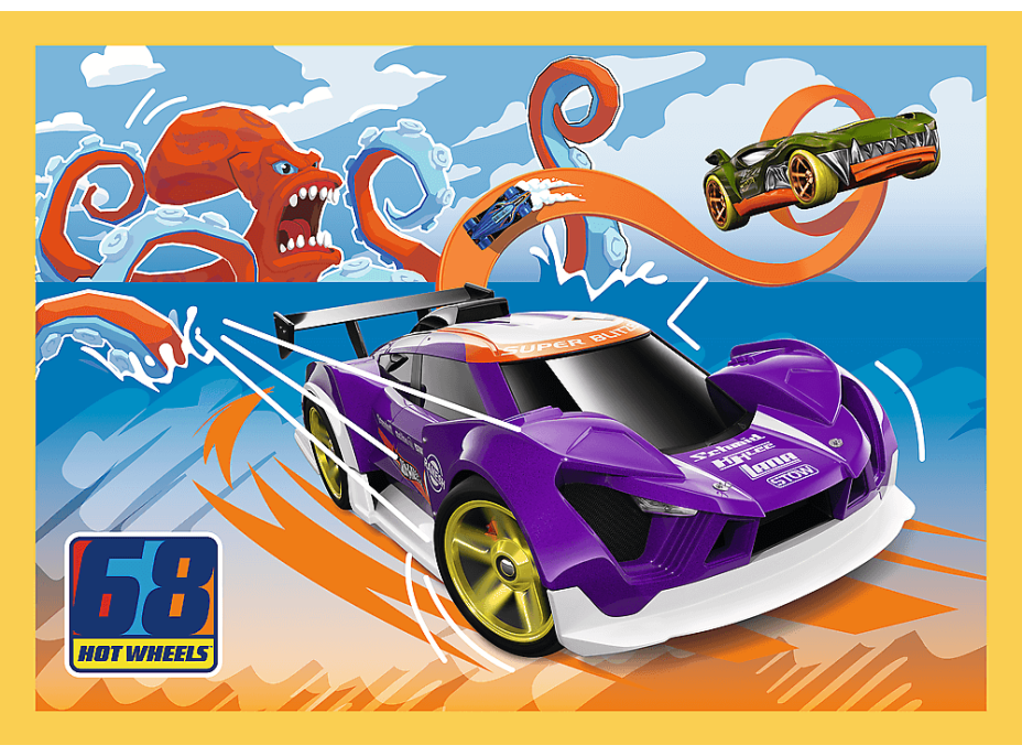 TREFL Puzzle Autíčka Hot Wheels 4v1 (35,48,54,70 dielikov)