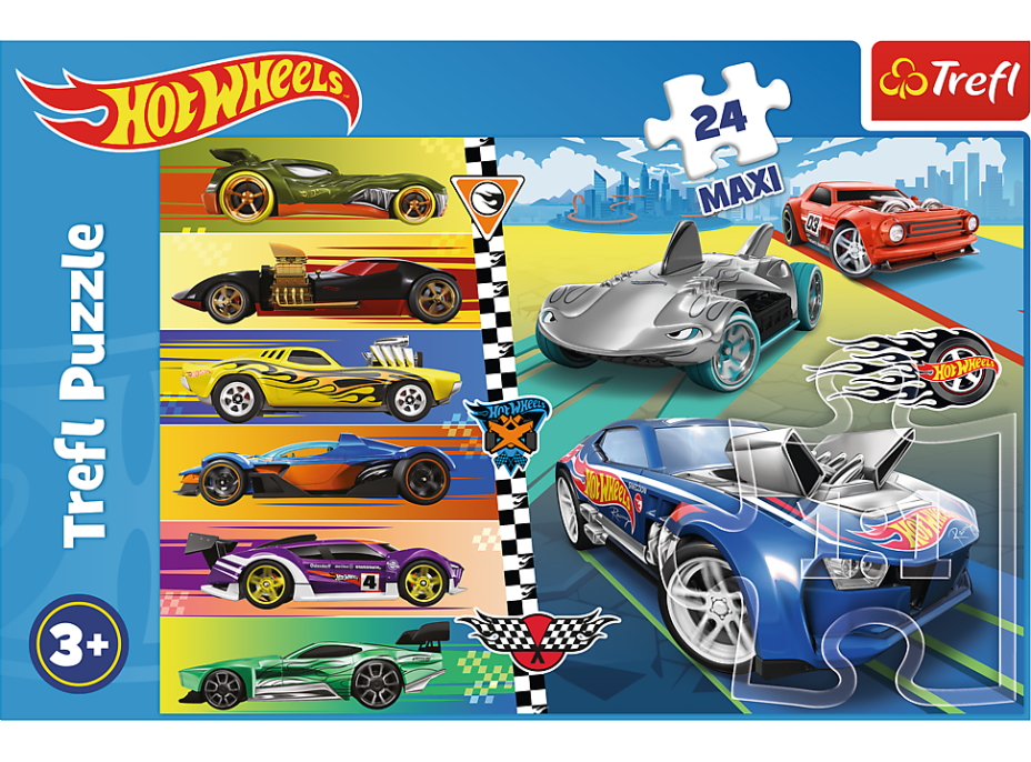 TREFL Puzzle Autíčka Hot Wheels MAXI 24 dielikov