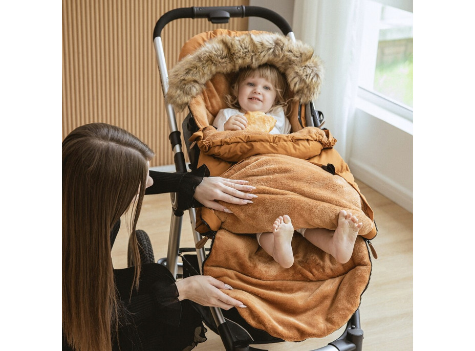 Rastúci fusak do kočíka TEDDY GROW-UP - armádne zelený