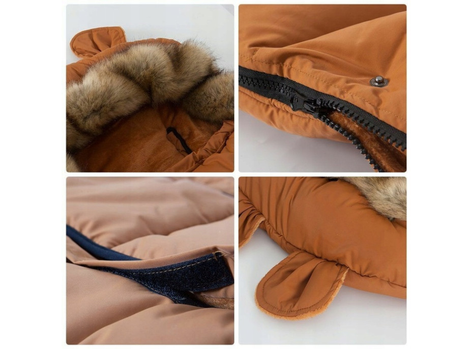 Rastúci fusak do kočíka TEDDY GROW-UP - armádne zelený