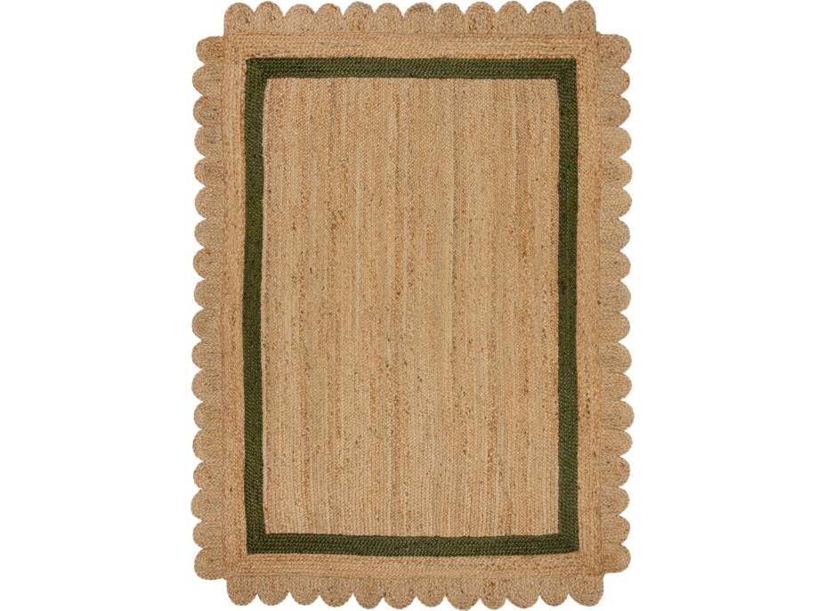 Kusový koberec Grace Jute Natural/Green