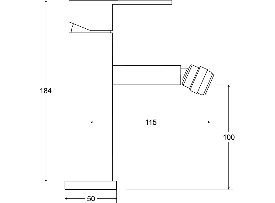 Bidetová batéria MODERN/VARIUM - čierna