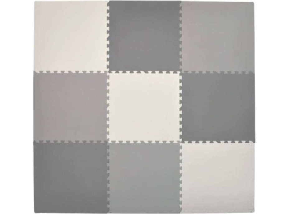 KIK Penové puzzle Odtiene šedej s okrajmi III. (58x58)