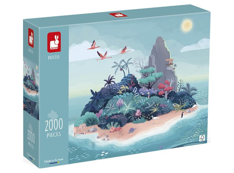 JANOD Puzzle Tajomný ostrov 2000 dielikov