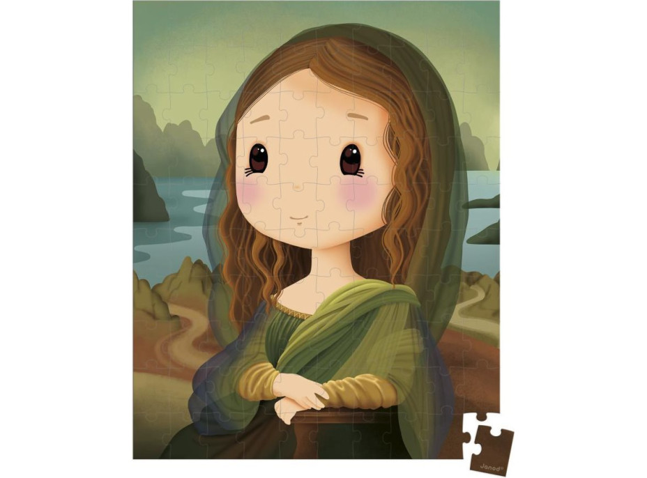 JANOD Puzzle v kufríku Inšpirované da Vincim 100 dielikov