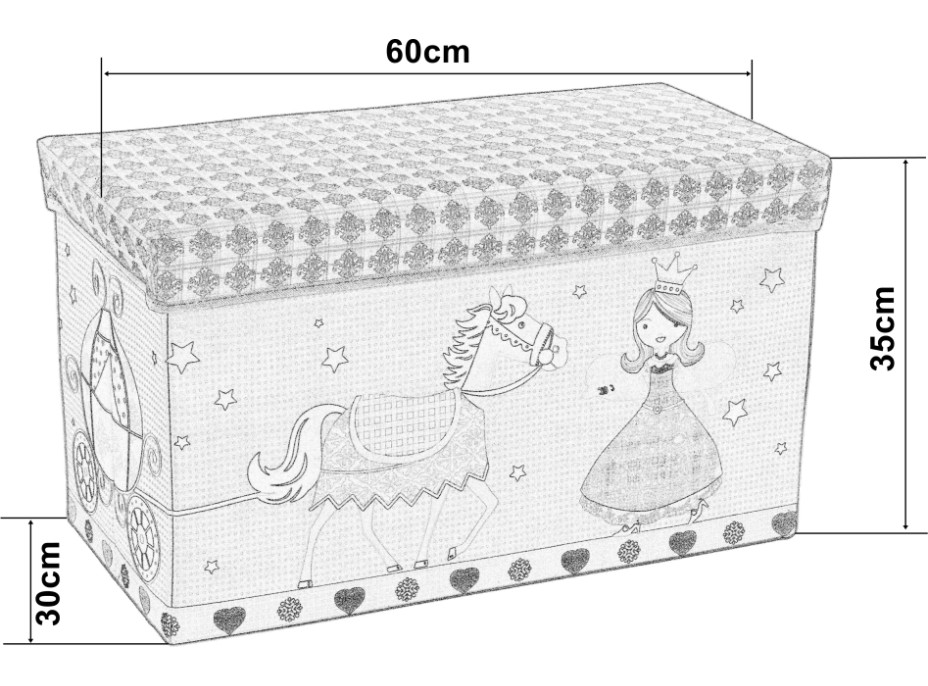 Skladací box / taburet Vláčik