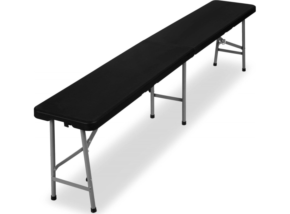 Cateringová lavica skladacia 180 cm - čierna