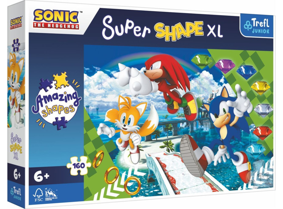 TREFL Puzzle Super Shape XL Spokojný Sonic 160 dielikov