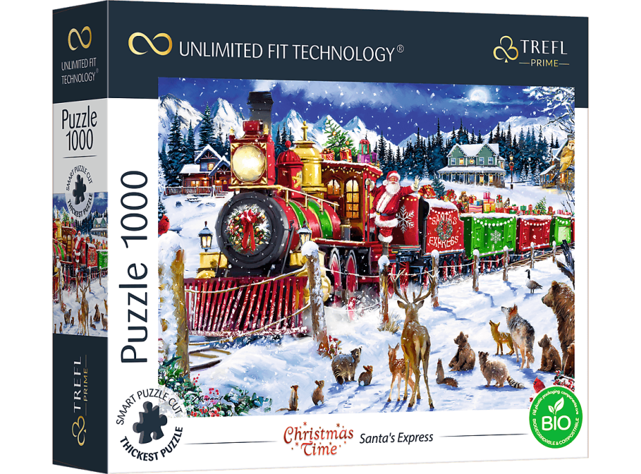 TREFL Puzzle UFT Christmas Time: Santov Express 1000 dielikov
