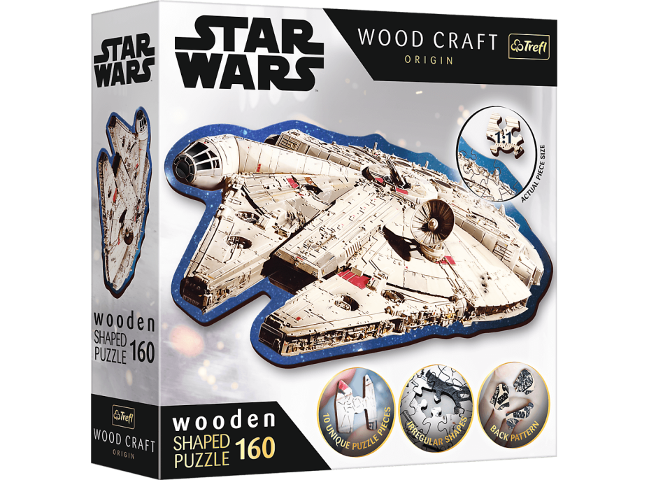 Trefl Wood Craft Origin puzzle Star Wars: Millennium Falcon 160 dielikov