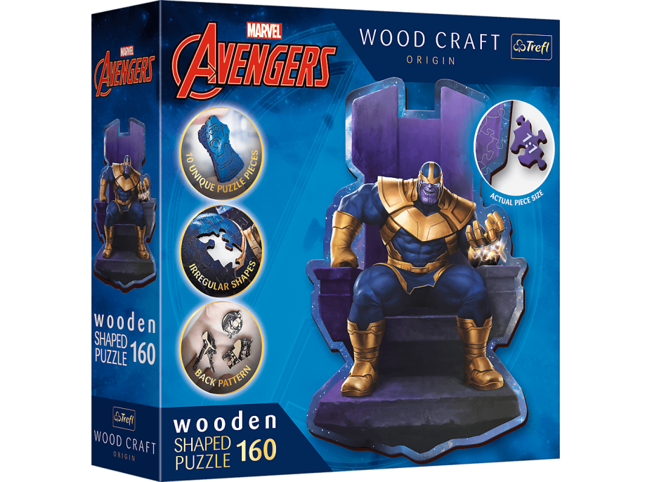 Trefl Wood Craft Origin puzzle Thanos na tróne 160 dielikov