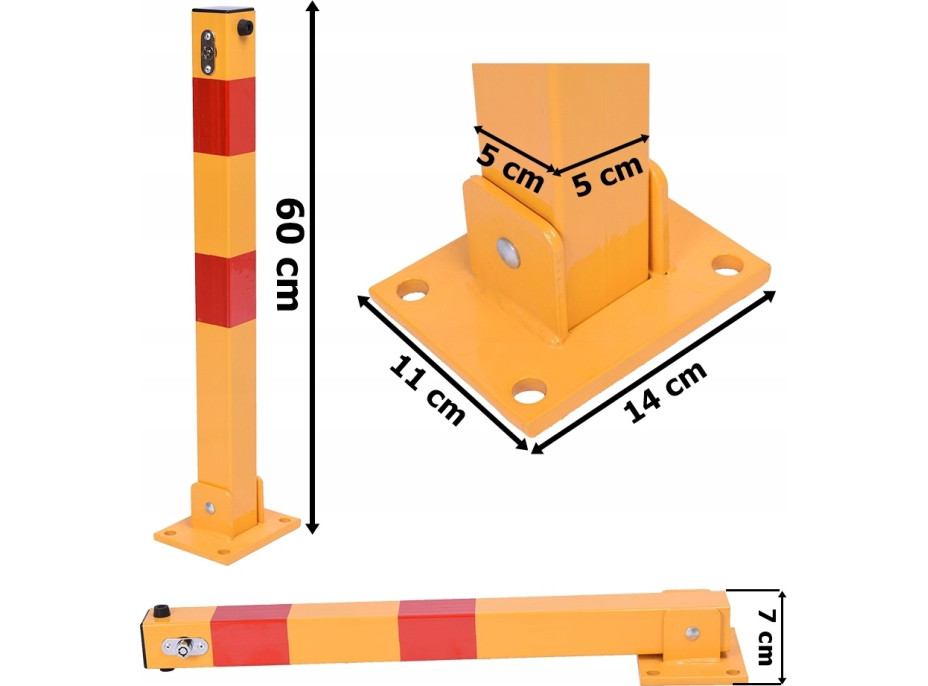 Parkovacia zábrana stĺpik 60 cm