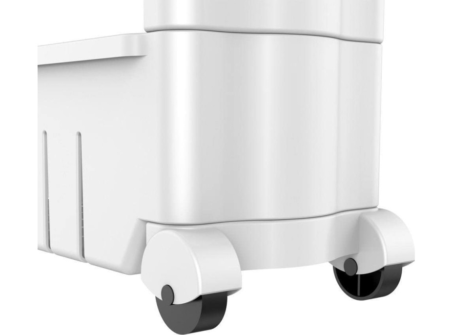 Biely regál na kolieskach OSMERA