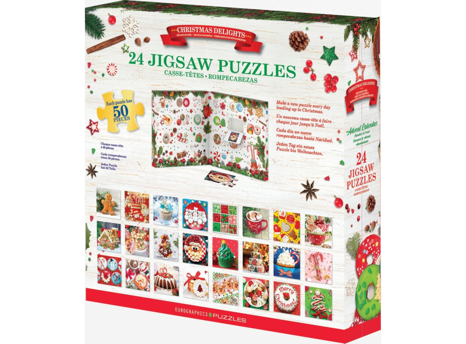 EUROGRAPHICS Puzzle Adventný kalendár: Vianočné dobroty 24x50 dielikov