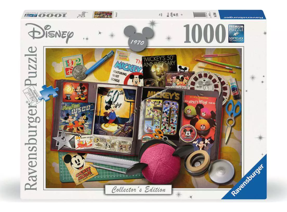 RAVENSBURGER Puzzle Disney: 1970 Mickeyho výročie 1000 dielikov