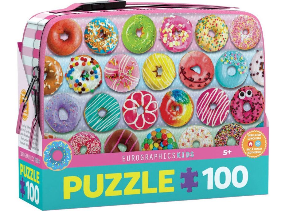 EUROGRAPHICS Puzzle vo desiatovom boxe Donuty 100 dielikov