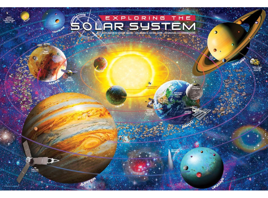 EUROGRAPHICS Puzzle vo desiatovom boxe Prieskum slnečnej sústavy 100 dielikov