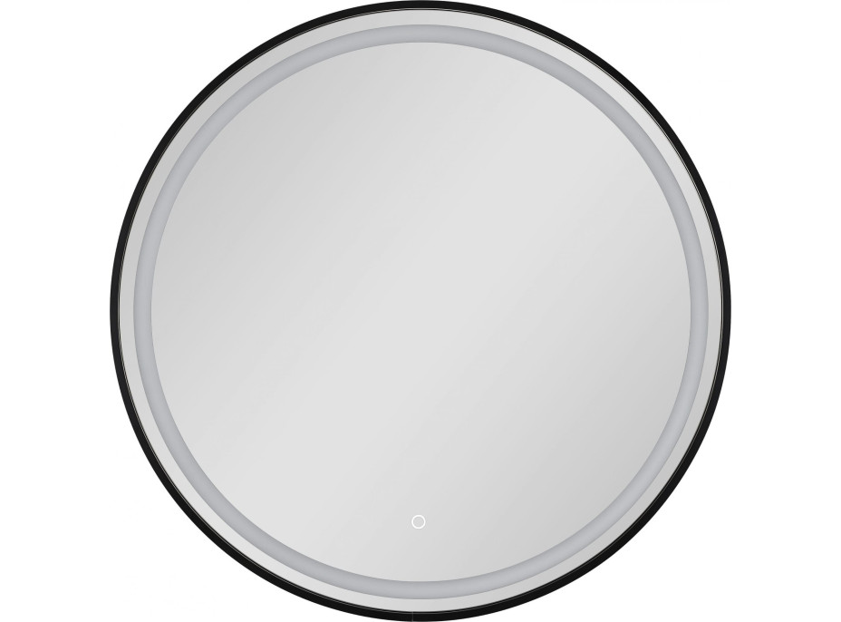 Zrkadlo 70x70 cm s LED osvetlením TANNA BLACK