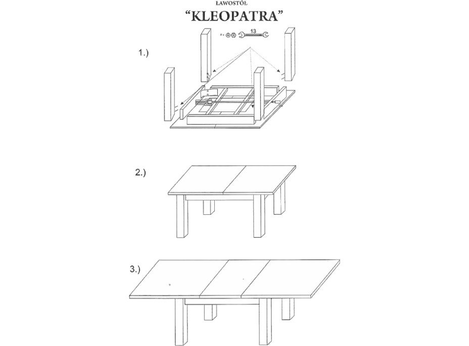 Výškovo nastaviteľný stôl KLEOPATRA - dub sonoma