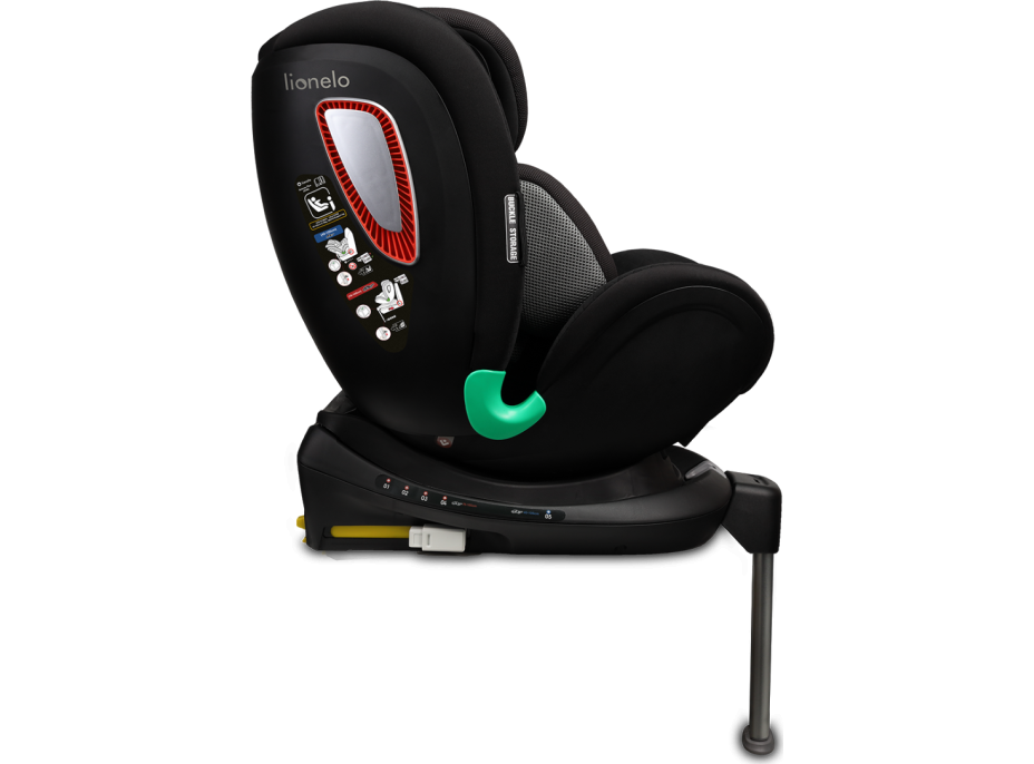 LIONELO Autosedačka Antoon Plus Isofix 0-18 kg Black Onyx