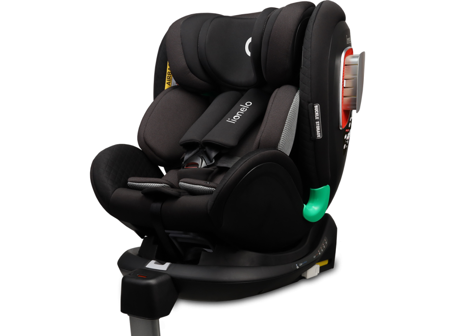 LIONELO Autosedačka Antoon Plus Isofix 0-18 kg Black Onyx