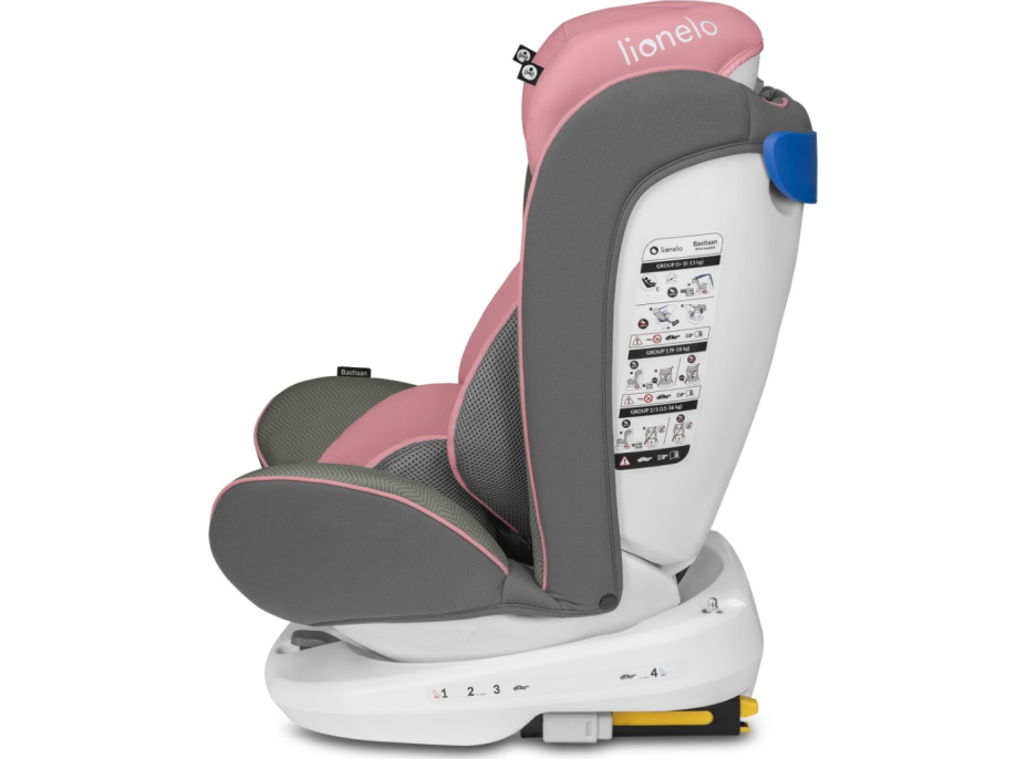 LIONELO Autosedačka Bastiaan Isofix 0-36 kg Pink Baby