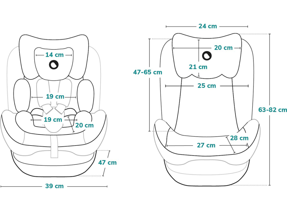 LIONELO Autosedačka Bastiaan Isofix 0-36 kg Pink Baby