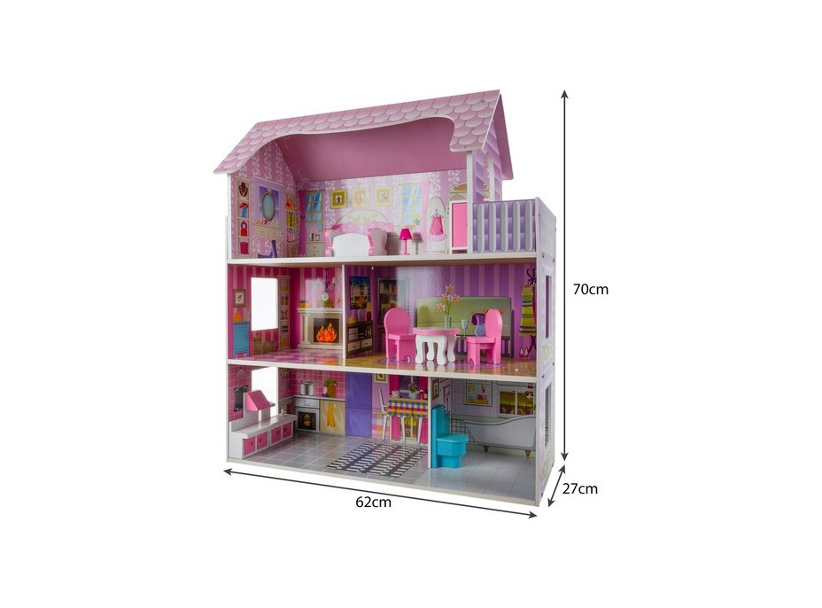 Drevený domček pre bábiky - vila Kruzzel