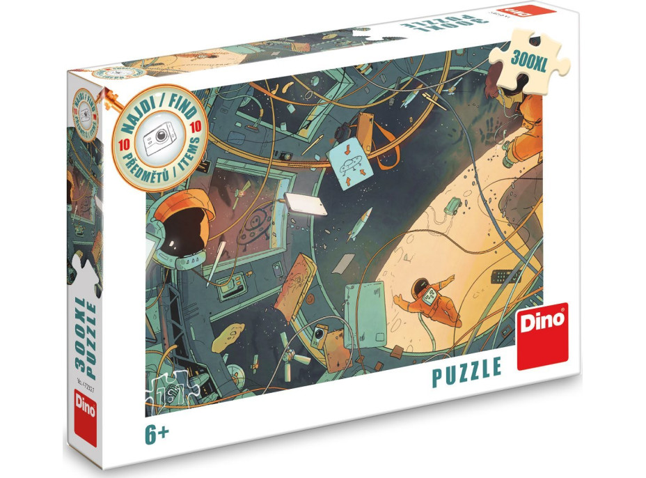 DINO Puzzle Nájdi 10 predmetov: Vesmír XL 300 dielikov