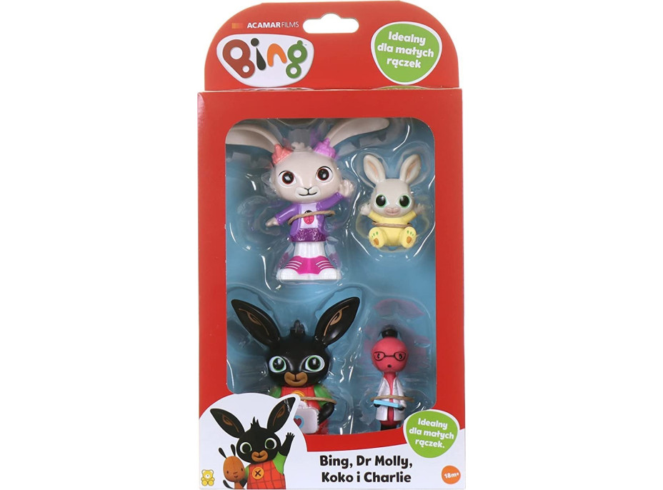 Sada figúrok Bing: Bing, Doktorka Molly, Koko a Charlie