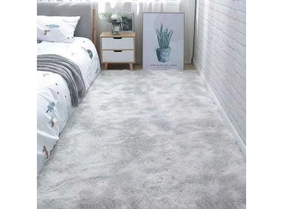 Plyšový koberec FLARE Ombre 120x170 cm - strieborný
