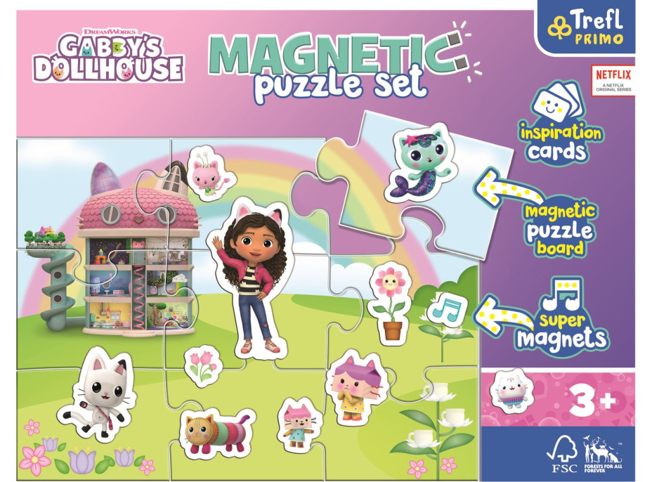 TREFL Magnetická puzzle sada Gábinin kúzelný domček