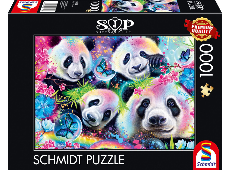 SCHMIDT Puzzle Neon: Pandy 1000 dielikov