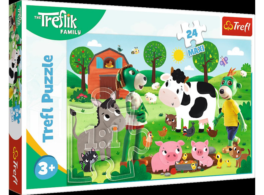 Puzzle Treflíci na farme MAXI 24 dielikov