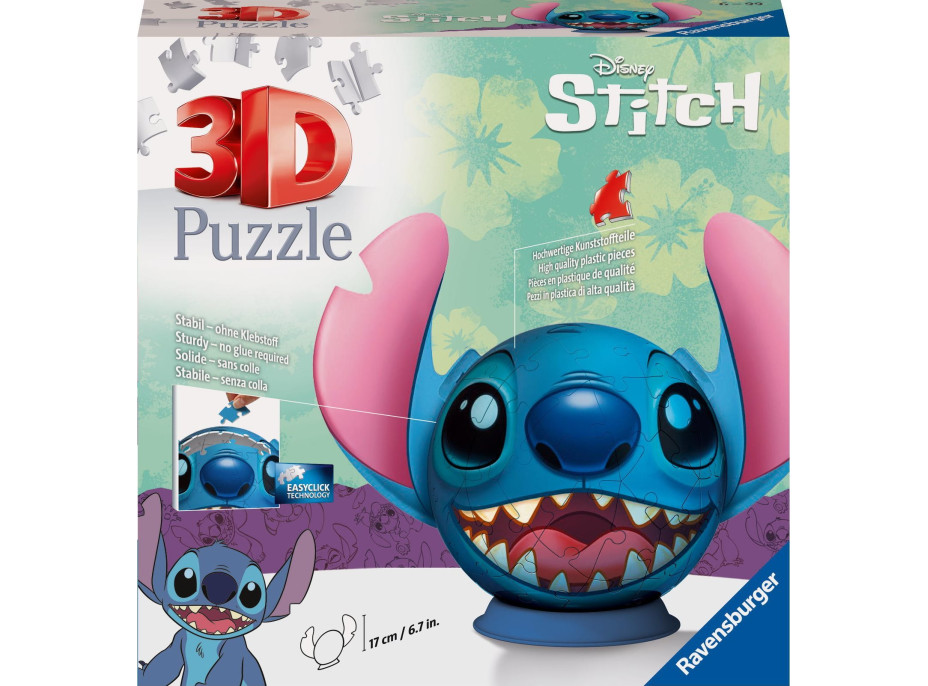 RAVENSBURGER Puzzleball Stitch s ušami 77 dielikov