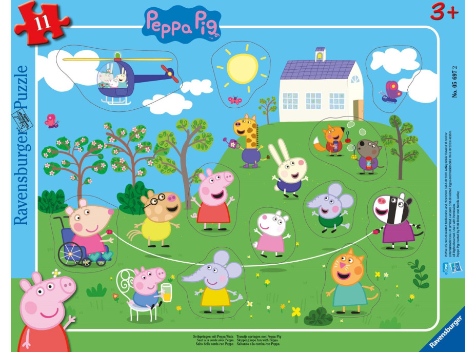 RAVENSBURGER Vkladačka Prasiatko Peppa 11 dielikov