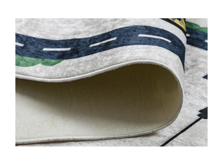 Detský kusový koberec Bambino 2223 Streets cars cream