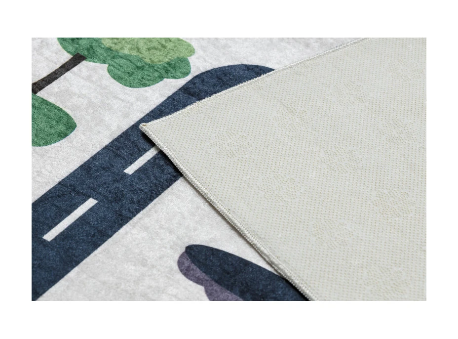 Detský kusový koberec Bambino 2223 Streets cars cream