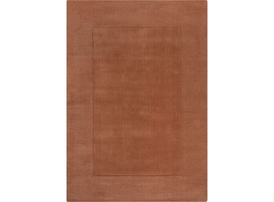 Kusový ručne tkaný koberec Tuscany Textured Wool Border Orange