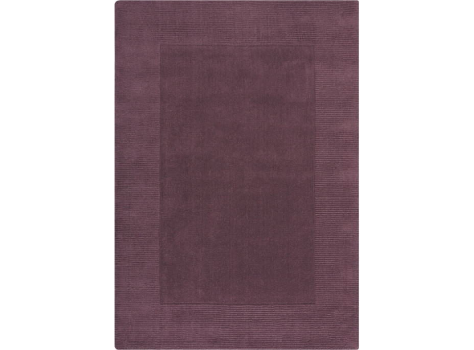 Kusový ručne tkaný koberec Tuscany Textured Wool Border Purple