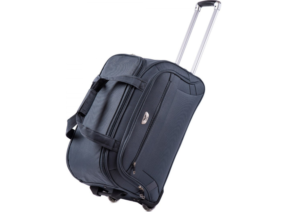 Moderná cestovná taška CAPACITY - veľ. M - šedý