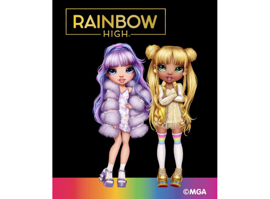 Detská domčeková šatníková skriňa Rainbow High - Friends - biela/ružová