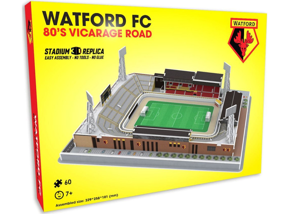 ŠTÁDIUM 3D REPLICA 3D puzzle Štadión Vicarage Road Watford 59 dielikov