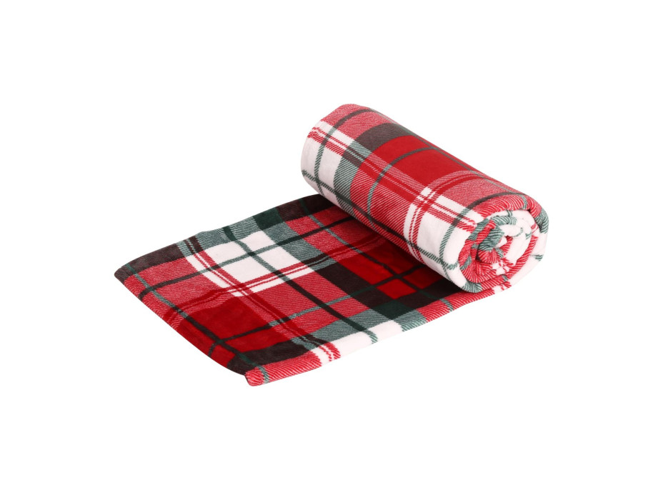 Deka CHRISTMAS 150x200 cm - flanel - zelená/biela/červená