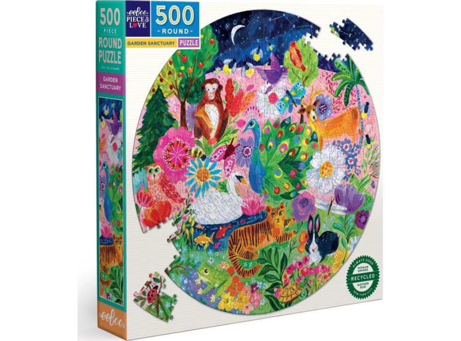 EEBOO Okrúhle puzzle Záhradná svätyňa 500 dielikov