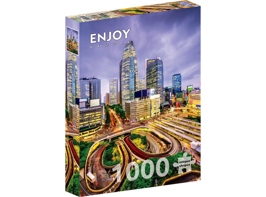 ENJOY Puzzle Štvrť Niši-Šindžuku, Tokio 1000 dielikov