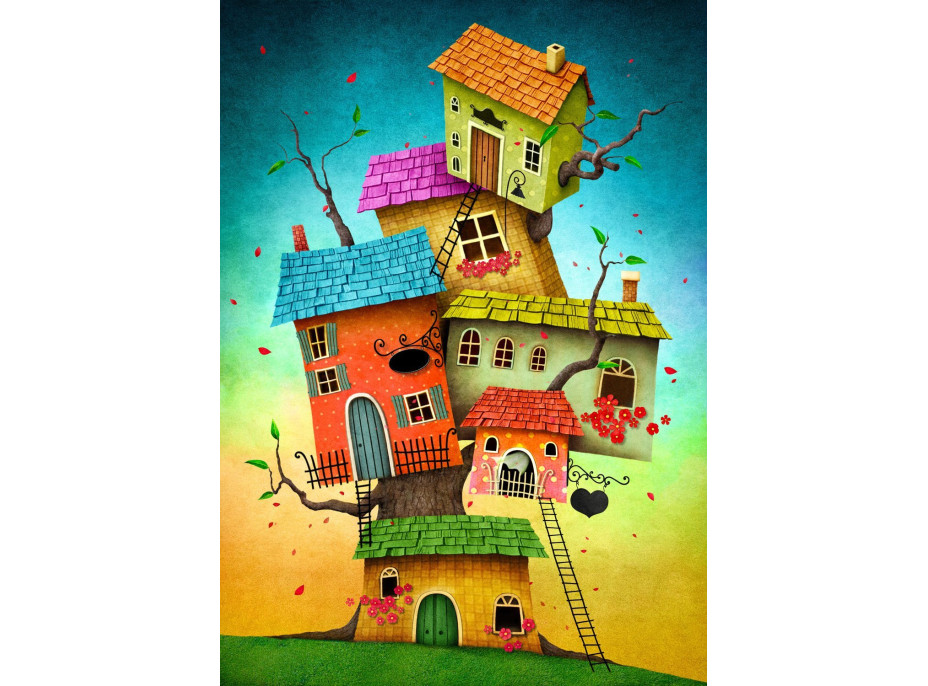 ENJOY Puzzle Rozprávkové domčeky 1000 dielikov