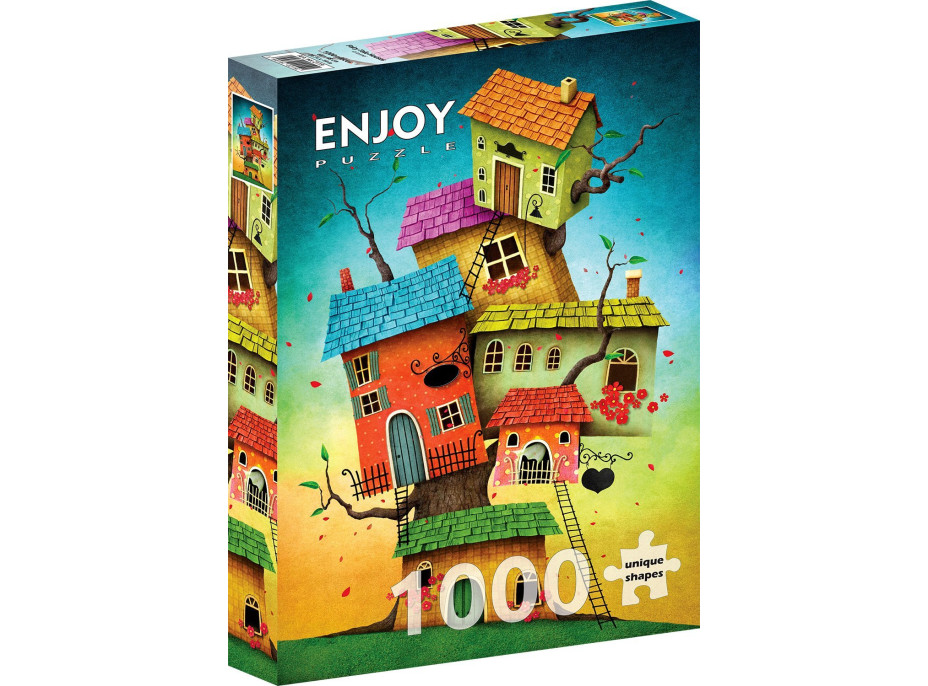 ENJOY Puzzle Rozprávkové domčeky 1000 dielikov